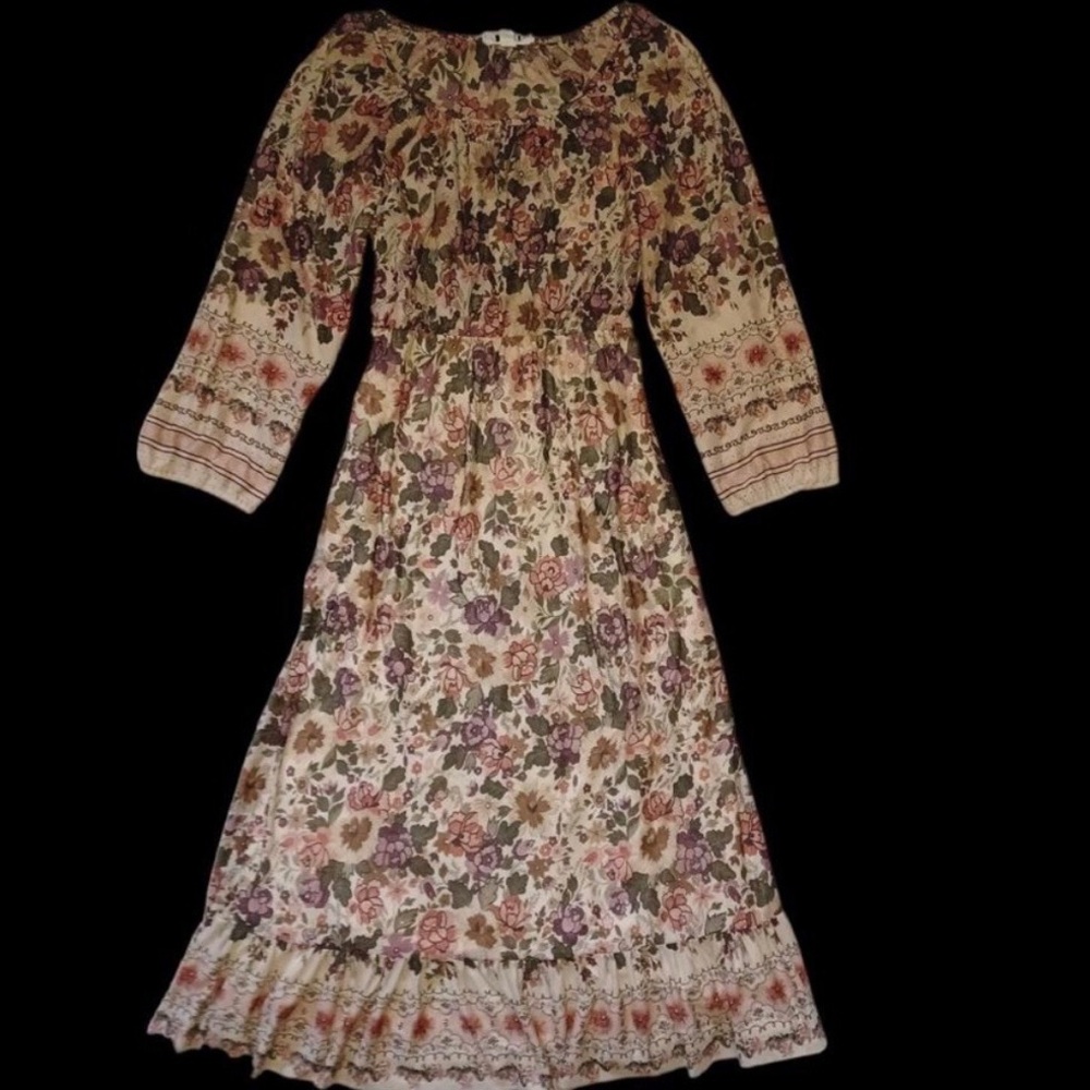 vintage maxi long sleeve dress